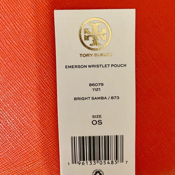 🎊🏅NEW🏅Tory Burch Emerson wristlet pouch/wallet/pouch/bright samba color - Picture 9 of 9